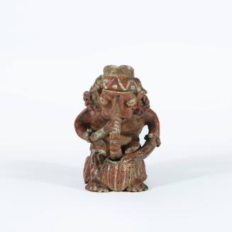 Shaman with Tube and Jar, 300 BCE - 200 CE
Nayarit, Mexico
Clay and pigment; 8 × 5 in.
2000.…