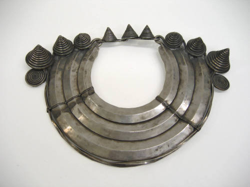 Tiered Necklace with Raised Spiral Coils, 20th Century
Miao culture; Sanjiang County, North Gu…