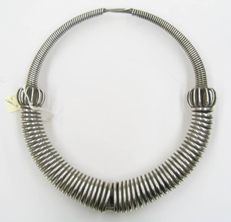 Necklace with Large Coils and Globe Design, 20th Century
Miao culture; Southeast Guizhou Provi…