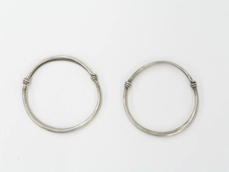 Set of Two Child's Bracelets, 20th Century
Miao culture; Guizhou Province, China
Silver; 2 in…