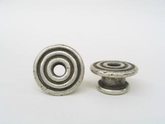 Circular Ear Spools, 20th Century
Miao culture; Taijiang County, Guizhou Province, China
Silv…