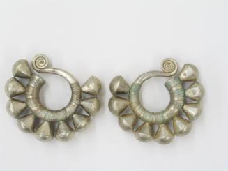 Coiled Loop Earrings with Hanging Cones, 20th Century
Dong culture; Guizhou Province, China
S…