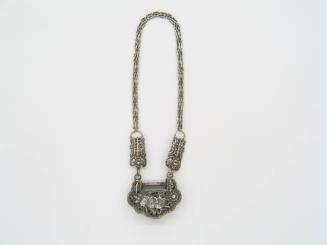 Chain Necklace with Openwork Pendant, 20th Century
Miao culture; Guizhou Province, China
Silv…