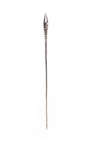 Hair Pin with Etched Flower Bud, 20th Century
Miao culture; Guizhou Province, China
Silver; 1…