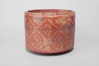 Polychrome Cylindrical Vessel, c. 300 B.C.-250 A.D.
Chupicuaro culture; Guanajuato, Mexico
Ce…