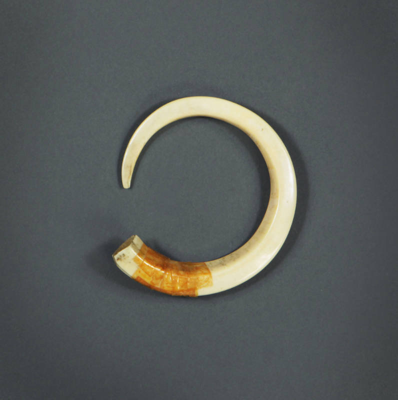 Boar Tusk, mid 19th to early 20th Century
Papua New Guinea, Melanesia
Boar tusk; 4 1/4 × 4 × …