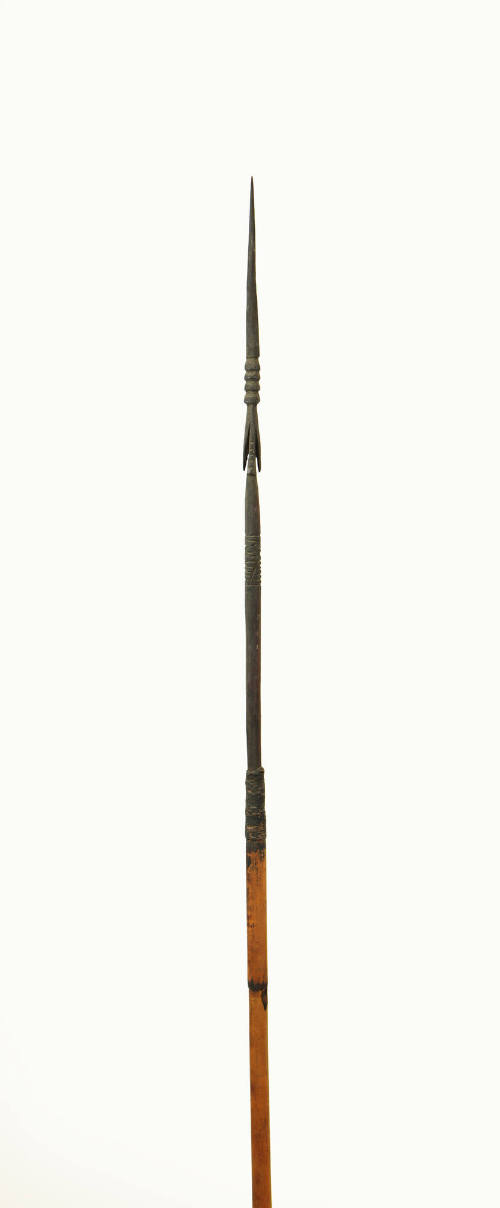 Carved Arrow, mid 19th to early 20th Century
Oceania
Woo and fiber; 60 1/4 × 3/8 × 3/8 in.
2…