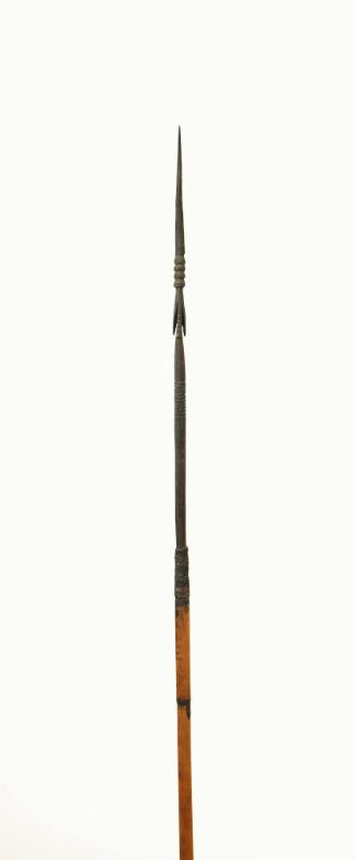 Carved Arrow, mid 19th to early 20th Century
Oceania
Woo and fiber; 60 1/4 × 3/8 × 3/8 in.
2…