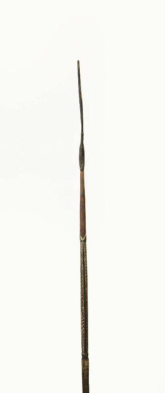 Metal-Tipped Arrow, mid 19th to early 20th Century
Oceania
Wood metal, fiber and pigment; 50 …