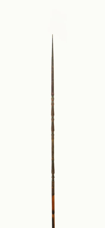 Carved Arrow, mid 19th to early 20th Century
Oceania
Wood, pigment and fiber; 46 7/8 × 3/8 × …