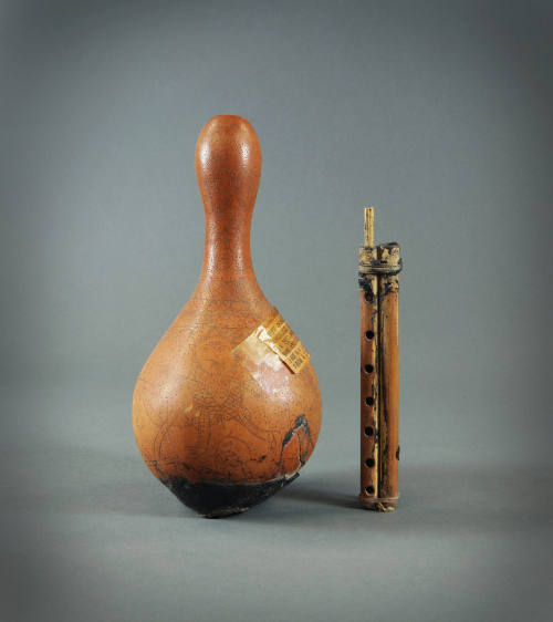 Wind Instrument for Snake Charming (Pungi), mid 19th to early 20th Century
Sri Lanka
Gourd, w…