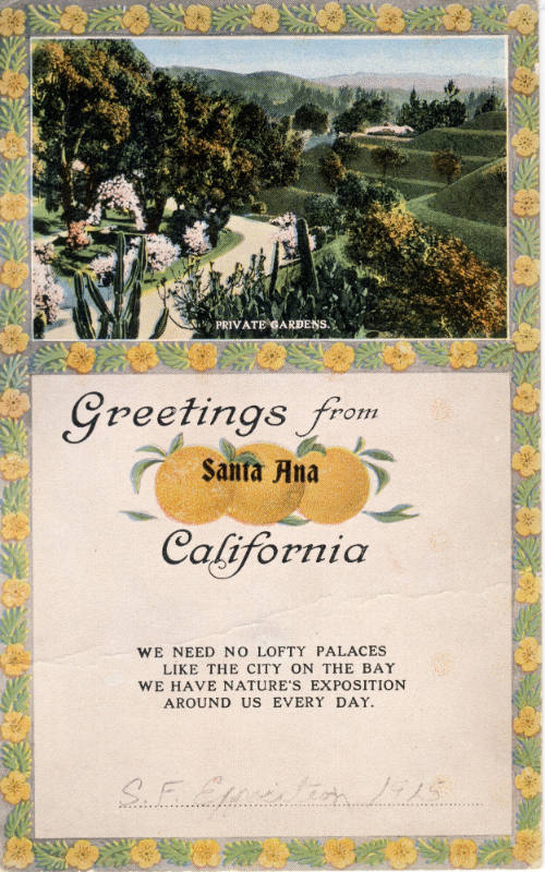 Postcard, 1915
M. Kashower Co.; Los Angeles, California
Paper and ink; 5 7/16 × 3 3/8 in.
81…