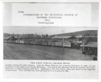 The First Special Orange Train, 1886
Unknown Photographer; River Station, Los Angeles, Califor…