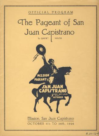 Program for 1924 Pageant of San Juan Capistrano