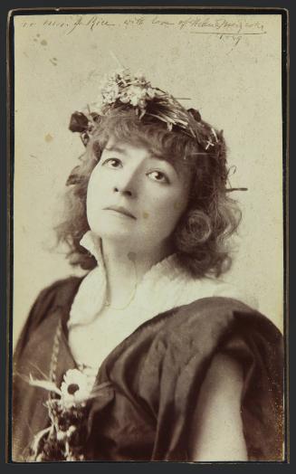 Modjeska as "Ophelia", 1889
Unknown Photographer
Gelatin silver print; 12 × 7 1/2 in. 
1562B…
