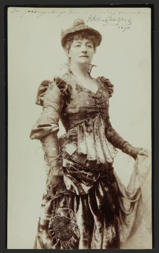 Modjeska as “Beatrice," 1890 
Unknown Photographer
Albumen silver print; 12 × 7 1/4 in.
7637…
