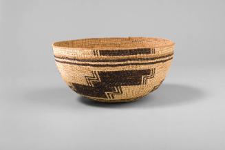 Basketry Cap, c. 1920
Hupa people; California 
Willow rods, sedge root, maidenhair, fern, bea…