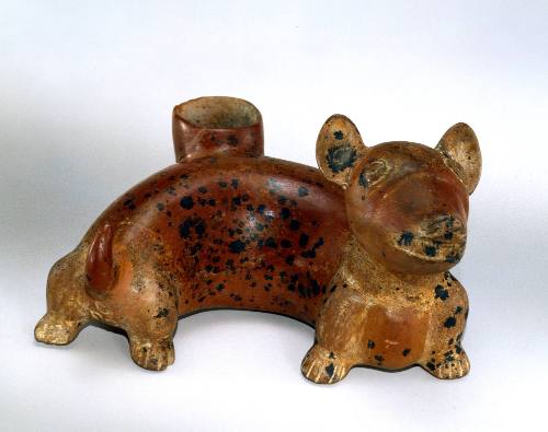 Dog Vessel, 200 BCE - 500 CE
Colima Shaft Tomb peoples; Colima, Mexico
Ceramic and pigment;  …