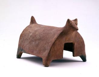 Dog Figure, 200 BCE - 400 CE
Colima Shaft Tomb peoples; Colima, Mexico
Ceramic; 4 3/8 × 5 × 7…