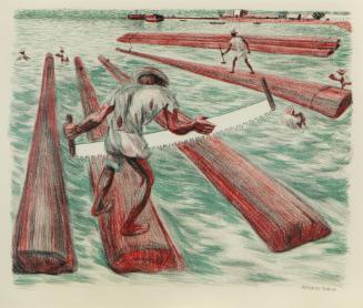 Lumber Worker (and Henequen Plant), c. 1940
Alfredo Zalce (Mexican, 1908-2003)
Lithograph; 11…