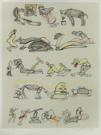 Tiras comicas, 2002
Jose Luis Cuevas (Mexican, 1934-)
Serigraph; 43 ½ x 32 ½ in.
2016.5.19
…