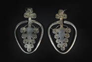 Reverse Teardrop Earrings, 20th Century
Miao culture; Guizhou Province, China
Silver; 6 × 3 3…