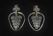 Reverse Teardrop Earrings, 20th Century
Miao culture; Guizhou Province, China
Silver; 6 × 3 3…