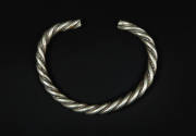 Twisted Bracelet, 20th Century
Miao culture; Guizhou Province, China
Silver; 2 3/4 × 3 1/4 × …