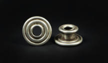 Circular Ear Spools, 20th Century
Miao culture; Guizhou Province, China
Silver; 1 3/8 × 5/8 i…