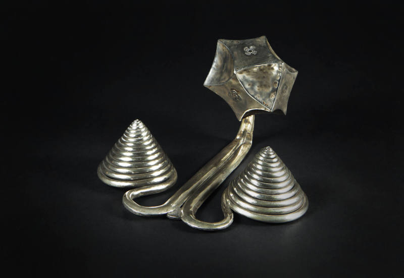 Counterweight, 20th Century
Dong or Miao culture; Guizhou Province, China
Silver; 3 7/8 × 6 1…