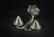 Counterweight, 20th Century
Dong or Miao culture; Guizhou Province, China
Silver; 3 7/8 × 6 1…