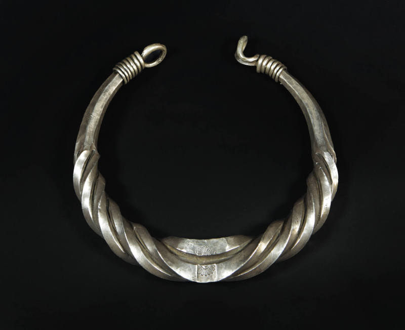 Necklace with Twisted Bands, 20th Century
Miao culture; Guizhou Province, China
Silver; 9 × 8…