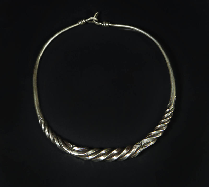 Neck Ring with Twisted Bands, 20th Century
Miao culture; Guizhou Province, China
Silver; 6 3/…