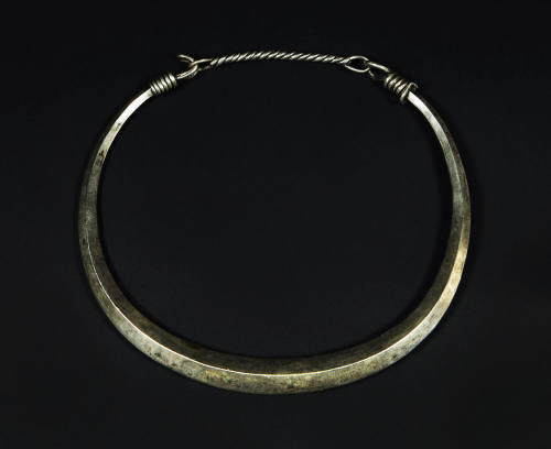 Neck Ring with Coiled Accent, 20th Century
Miao culture; Guizhou Province, China
Silver; 6 1/…