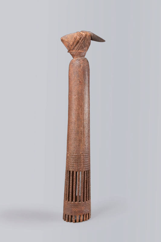 Standing Adze, late 19th to 20th Century
Cook Islands, Polynesia
Wood, stone and sennit fiber…