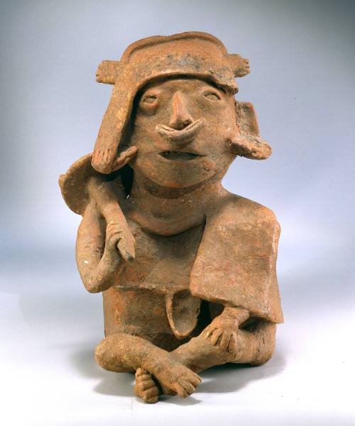 Seated Warrior, 300 BCE - 200 CE
Ixtlán del Río Shaft Tomb peoples; Nayarit, Mexico
Ceramic a…
