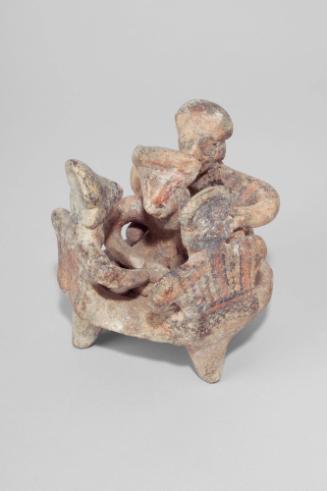 Sculpture, 200 BCE - 200 CE
Nayarit Shaft Tomb peoples; Nayarit, Mexico
Ceramic and pigment; …