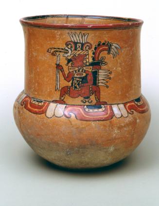 Polychrome Jar with Warriors, c. 550-900 A.D.
Maya Culture; Campeche, Mexico
Ceramic and pain…