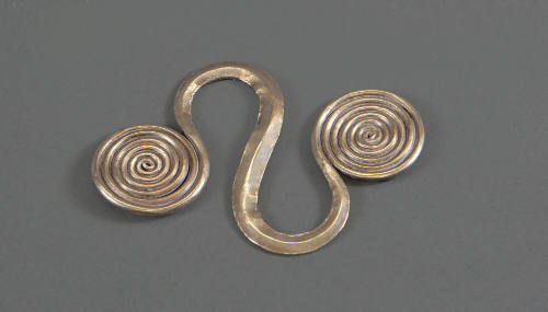 Child's Counterweight Back Ornament, 20th Century
Miao culture; Guizhou Province, China
Silve…