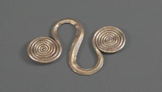 Child's Counterweight Back Ornament, 20th Century
Miao culture; Guizhou Province, China
Silve…