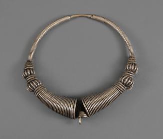 Necklace with Large Coils and Globe Design, 20th Century
Miao culture; Guizhou Province, China…