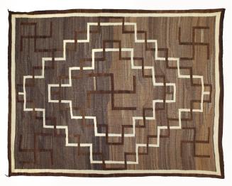 Rug, 1905-1920
Navajo; Ganado, Arizona
Dyed wool; 88 × 67 in.
2016.12.2
Gift of Dennis J. A…