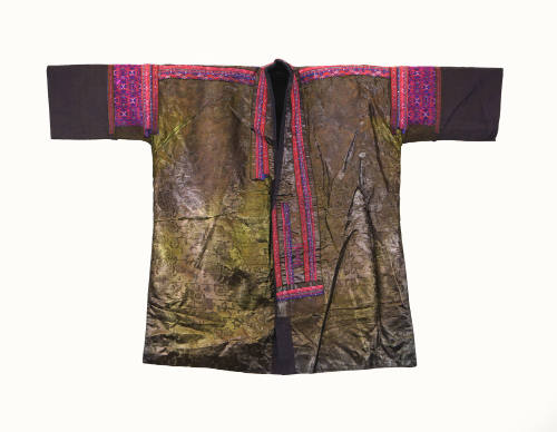 Jacket, mid to late 20th Century
Miao culture; probably Guizhou Province, China
Cotton and si…