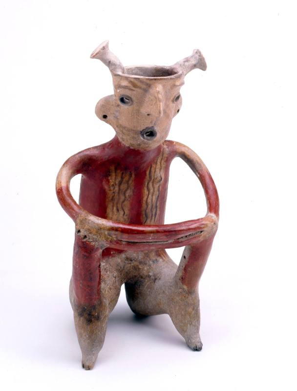 Seated Male Figure, 300 BCE - 400 CE
Zacatecas Shaft Tomb peoples; Jalisco, Mexico
Ceramic an…