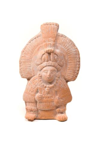 Figurine with Headdress, c. 800-925
Maya culture; Jaina Island, Campeche, Mexico
Ceramic; 8 x…