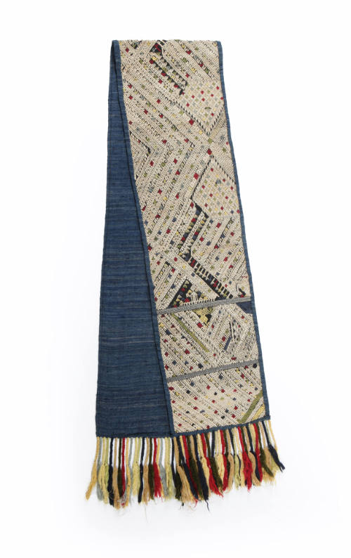 Shawl, 20th Century
Miao culture; probably Guizhou Province, China
Cotton and silk; 7 1/2 × 6…