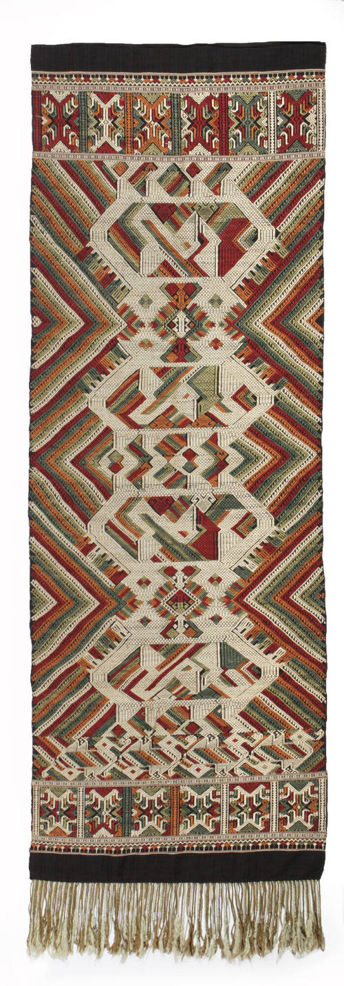 Blanket, 20th Century
Miao culture; probably Guizhou Province, China
Cotton and silk; 97 1/2 …