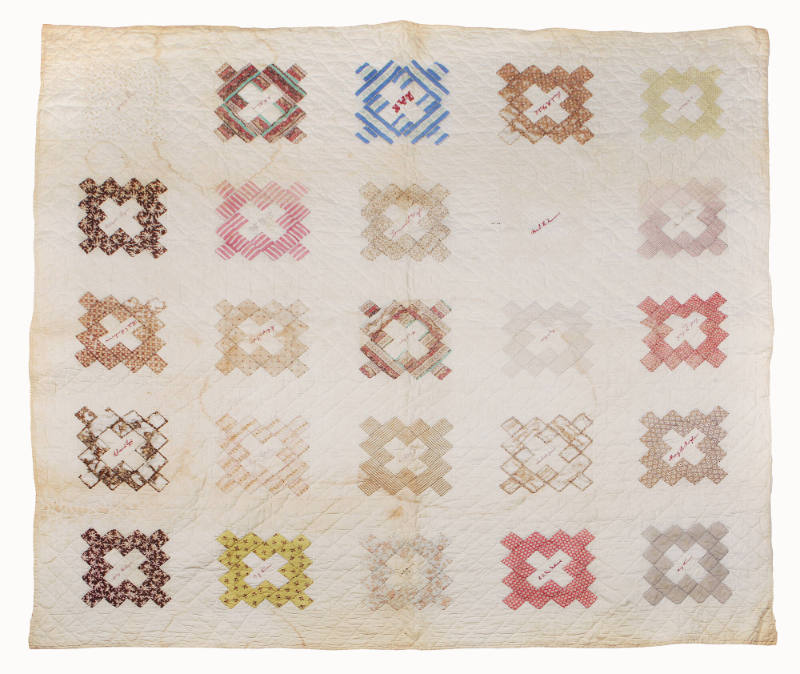 Cotrel Family Quilt, 1874
American; Brooklyn, New York, United States
Cotton; 76 × 72 in.
20…