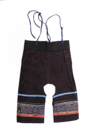 Pants, 1990-2003
Miao culture; Guizhou Province, China
Cotton, silk and possibly metallic thr…