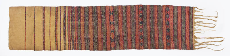 Baby Carrier, early to mid 20th Century
Tujia culture; Guizhou Province, China
Cotton and fib…